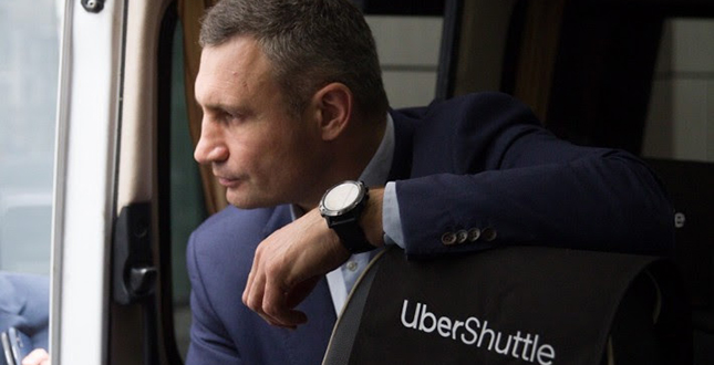 Віталій Кличко взяв участь у презентації Uber Shuttle – нового проекту, що стартував у столиці