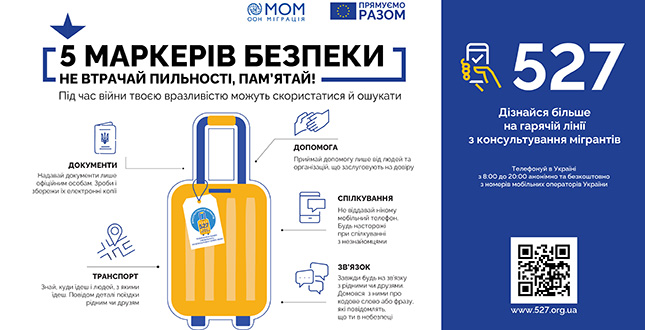Євросоюз та МОМ  розробили правила безпеки для внутрішньо переміщених осіб